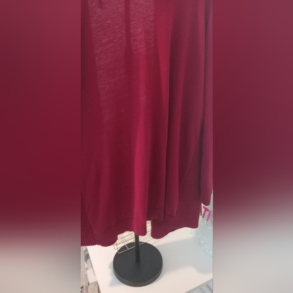 Michael Kors Women's Deep Red Cardigan Sweater - Picture 4 of 4